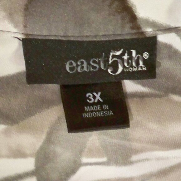 East5TH Woman, Floral Button Up *Shirt, 3X - Picture 5 of 8